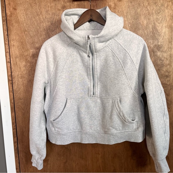 Lululemon Scuba Oversized Half-Zip Hoodie Heathered grey - Picture 4 of 12